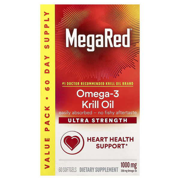 Schiff, MegaRed，優質 Omega-3 南極磷蝦油，特強型，1000 毫克，60 粒軟膠囊