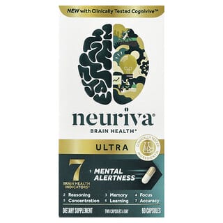 Schiff, Neuriva, Suplemento para favorecer la salud del cerebro, Ultra, 60 cápsulas