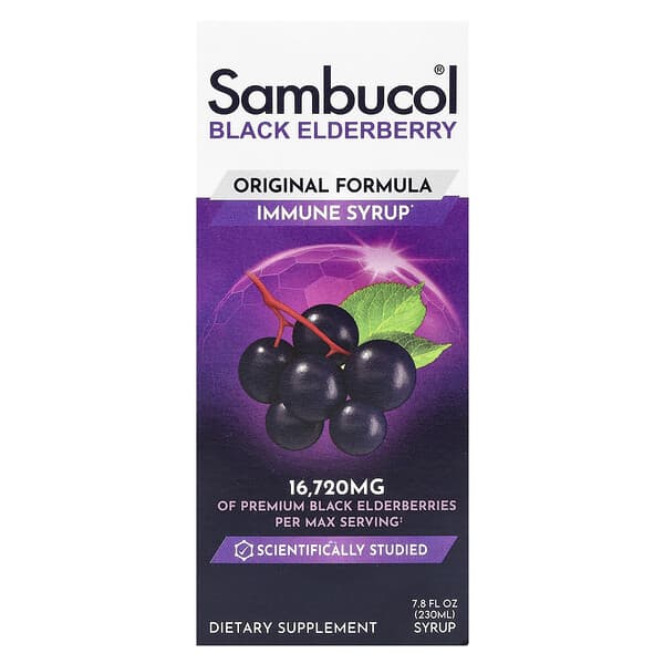 Black Elderberry Immune Syrup, Original Formula, 16,720 mg, 7.8 fl oz (230 ml)