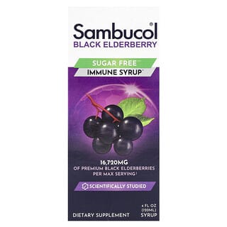 Sambucol, Baie de sureau noir, Sirop pour le système immunitaire, 16 720 mg, 120 ml