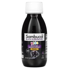 Sambucol, Kids Black Elderberry, Advanced Immune Support + Vitamin C, 2 Years & Older, Berry, 4 fl oz (120 ml)