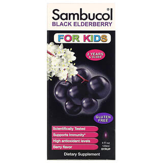 Sambucol, شراب الخمان الأسود، للأطفال، نكهة التوت، 4 أوقية سائلة (120 مل)