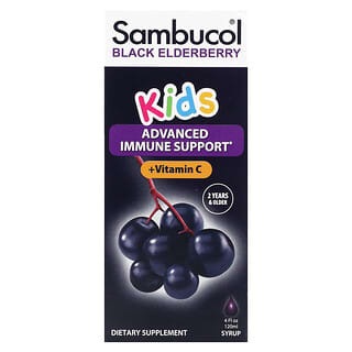 Sambucol, 子供用ブラックエルダーベリーシロップ、ベリー味、4 fl oz (120 ml)