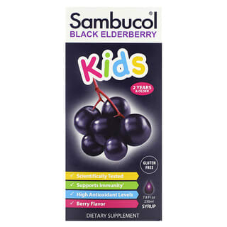 Sambucol, Jarabe de saúco negro, Para niños, Sabor a bayas, 230 ml (7,8 oz. líq.)