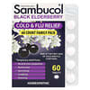 Saúco negro, Alivio para la gripe y el resfriado, Paquete familiar, 60 comprimidos de disolución rápida