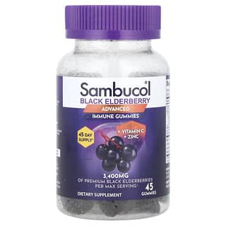 Sambucol, Black Elderberry Immune Gummies, Advanced, 45 Gummies