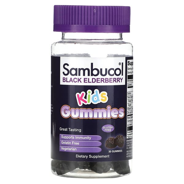 Sambucol, Kids Gummies, Black Elderberry, 30 Gummies