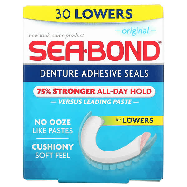 SeaBond, Denture Adhesive Seals, Original, 30 Lowers