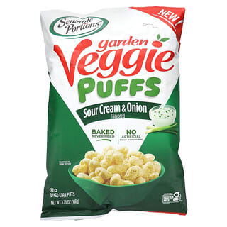 Sensible Portions, Garden Veggie Puffs, Sour Cream & Onion, 3.75 oz (106 g)
