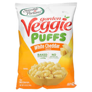 Sensible Portions, Garden Veggie Puffs, White Cheddar, 3.75 oz (106 g)