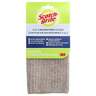 Scotch-Brite, 3-in-1 Microfiber Cloth, 1 Cloth  