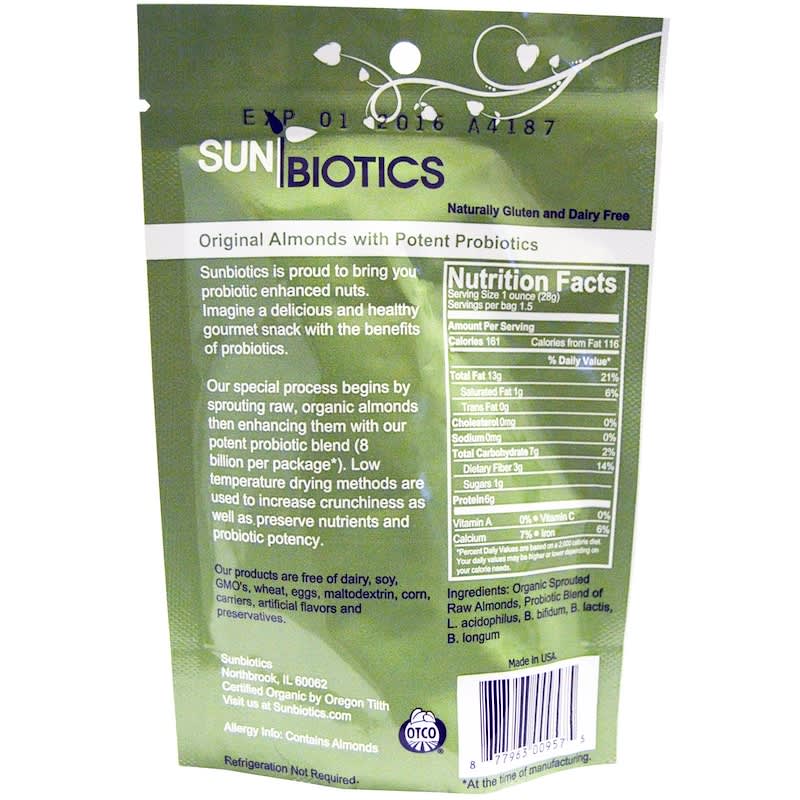 Sunbiotics Activated Almonds, Gourmet Probiotic Snacks