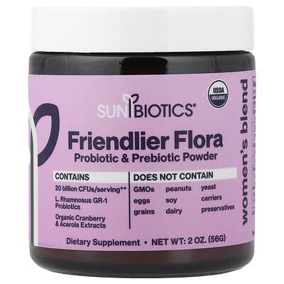 Sunbiotics, Friendlier Flora, Women's Blend, Probiotic & Prebiotic Powder, 2 oz (56 g)
