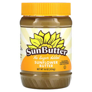 SunButter, Mantequilla de girasol, sin azúcar agregado`` 454 g (16 oz)