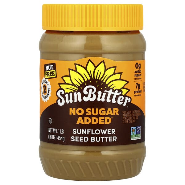 SunButter, 해바라기씨버터, 설탕 무첨가, 454g(16oz)