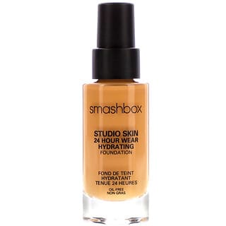 Smashbox, 24 小時長效持妝保濕粉底液，3.2 號色（中性偏深膚色），1 液量盎司（30 毫升）