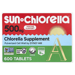 Sun Chlorella, Doplnok stravy s chlorellou, 500 mg, 600 tabliet