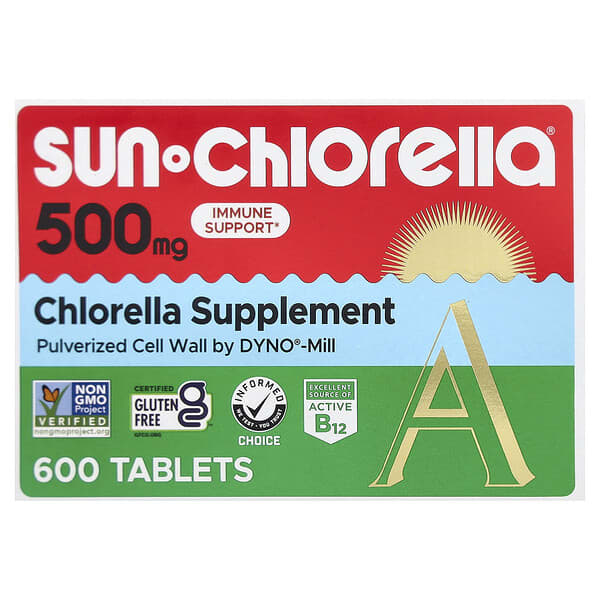 Chlorella Supplement, 500 mg, 600 Tablets