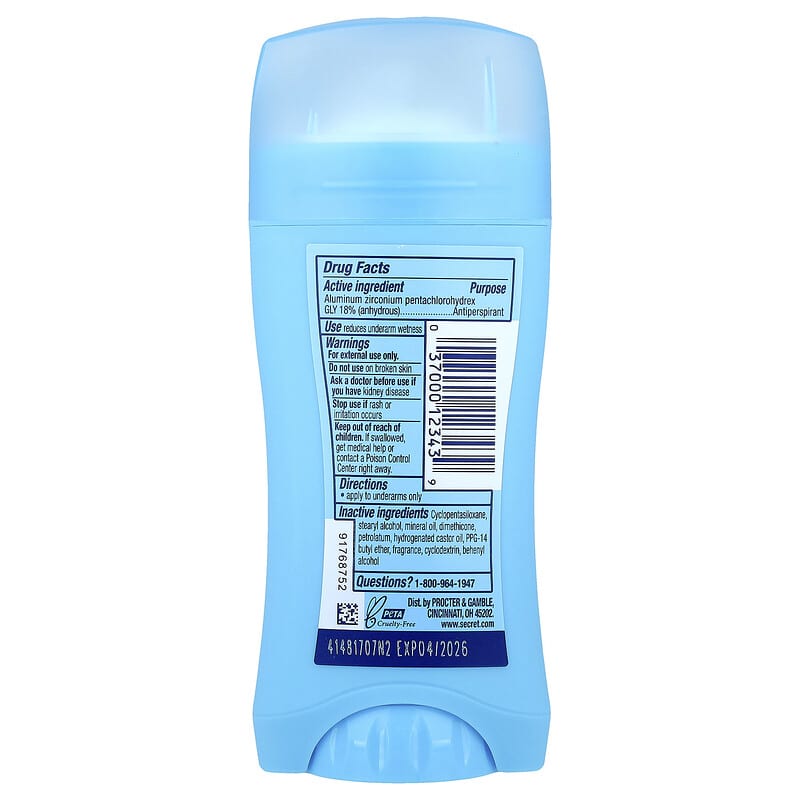 pHバランス調整済み、インビジブルソリッド、Antiperspirant/Deodorant