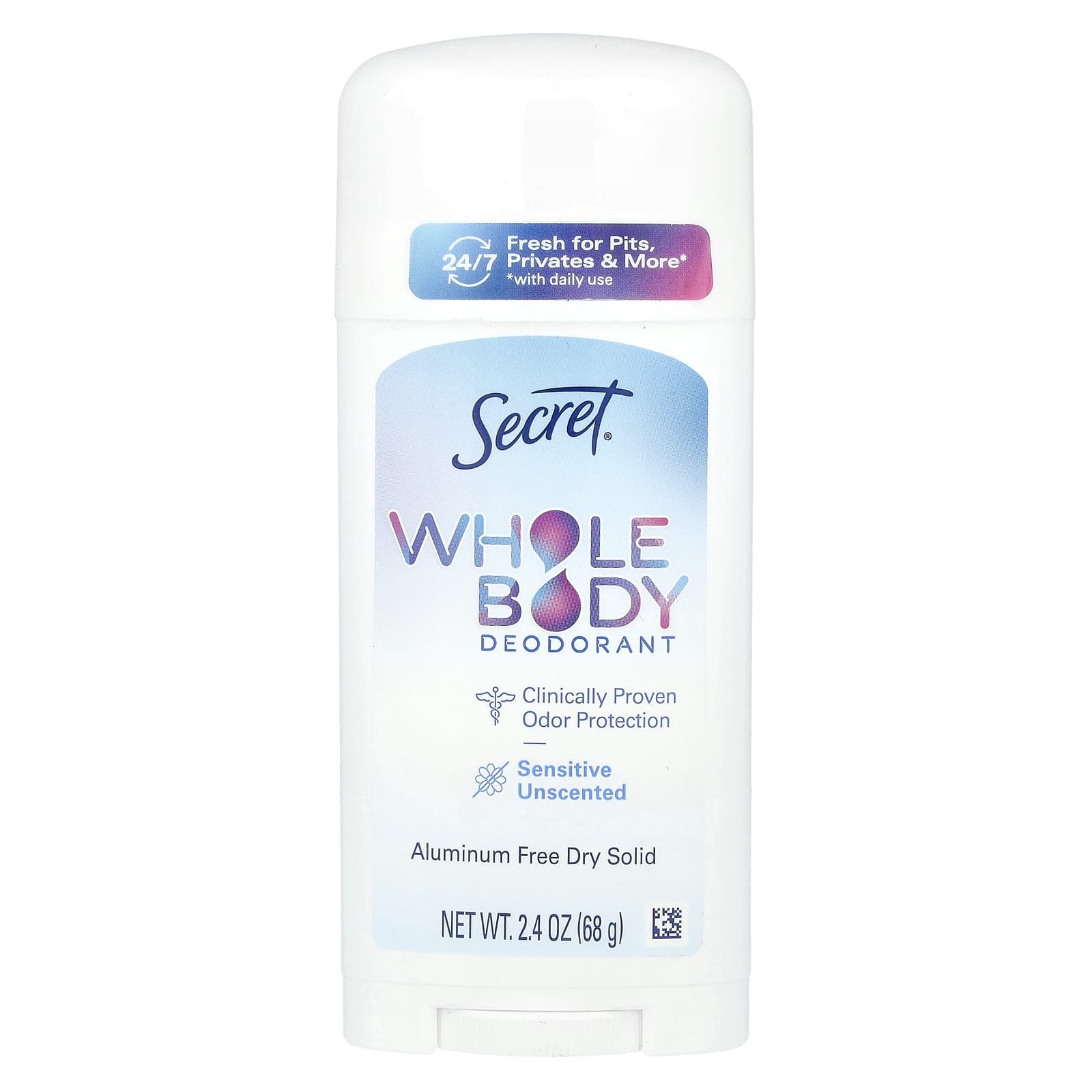 Whole Body Deodorant、アルミニウムフリー ドライソリッド、無香料