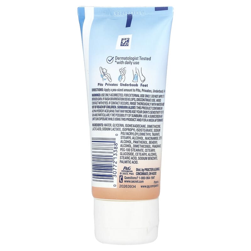 Whole Body Deodorant, Aluminum Free Invisible Cream, Peach +