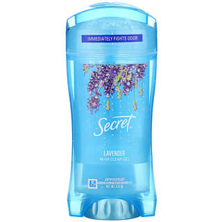 Secret, Desodorante en gel transparente para 48 horas, Lavanda, 2.6 oz