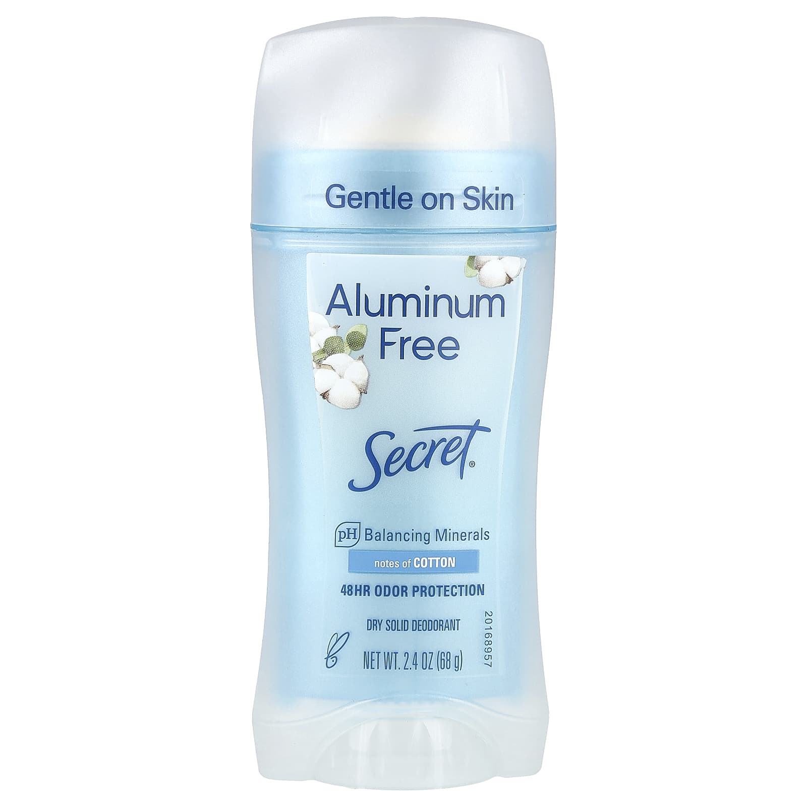 シークレット　コットン　アルミニウムフリーデオドラントスティック　secret アルミニウムフリーデオドラント、コットン、68g（2.4オンス）