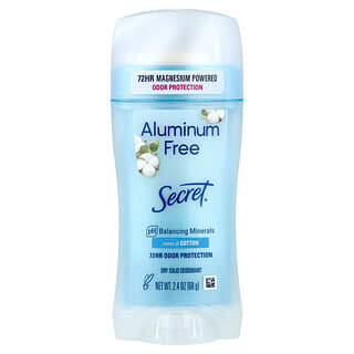 Secret, Desodorante sin aluminio, Algodón, 68 g (2,4 oz)