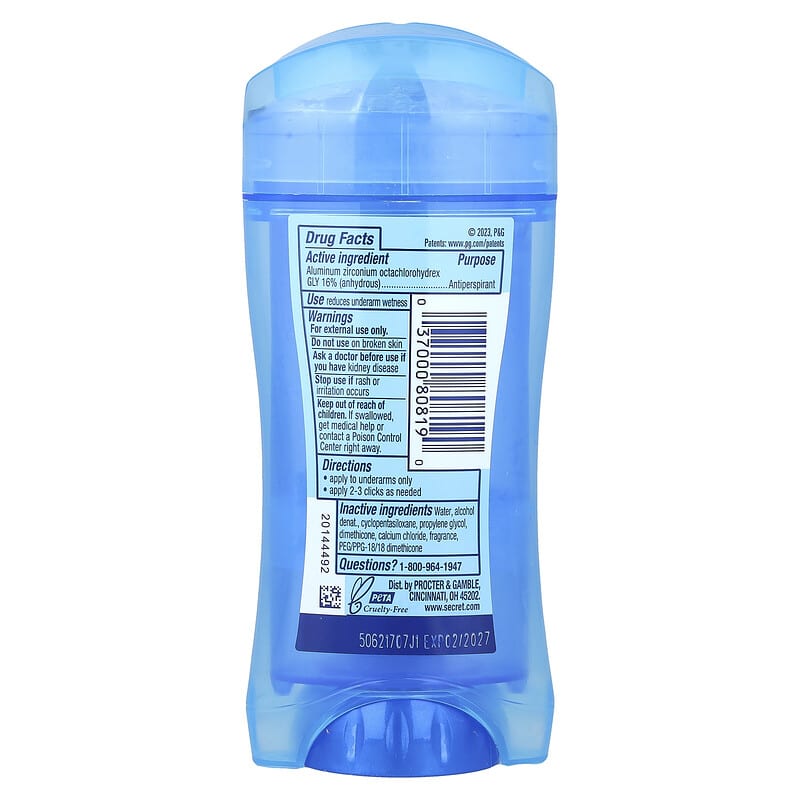 Outlast®（アウトラスト）、72 Hr Clear Gel Deodorant、プロテク