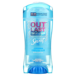 Secret, Outlast, 48 Hour Clear Gel Deodorant, Completely Clean, 2.6 oz (73 g)