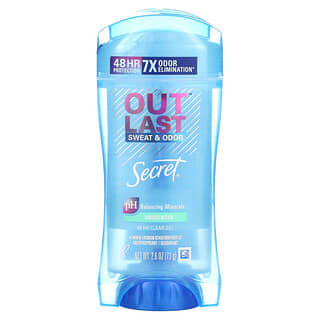 Secret, Outlast, Déodorant 48 heures, Gel transparent, Non parfumé, 73 g