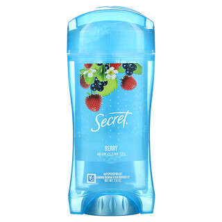 Secret, Desodorante en gel transparente para 48 horas, Baya, 2.6 oz