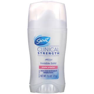 Secret, Antitranspirante / desodorante Clinical Strength, Sólido invisible, Protección en polvo, 73 g (2,6 oz)