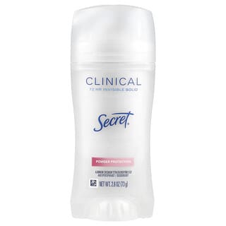 Secret, Clinical Strength Antitranspirant/Deodorant, Invisible Solid, Puderschutz, 73 g (2,6 oz.)