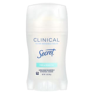 Secret, Clinical 72 HR, невидимый твердый дезодорант, для свободной и чувствительной кожи, 45 г (1,6 унции)