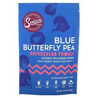 Suncore Foods, Blue Butterfly PEA, Supercolor Powder, 3.5 oz (99 g)