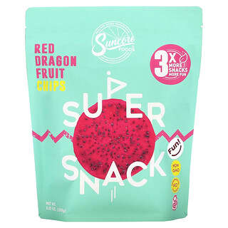 Suncore Foods, Super Snack, Chips au fruit du dragon rouge, 150 g