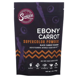 Suncore Foods, Zanahoria de ébano, Supercolor en polvo, 5 oz. (142 g)