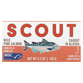 Scout, Wild Pink Salmon, 5.3 oz (150 g)