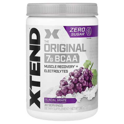 XTEND, 7G BCAA, Glacial Grape, 13.8 oz (390 g)