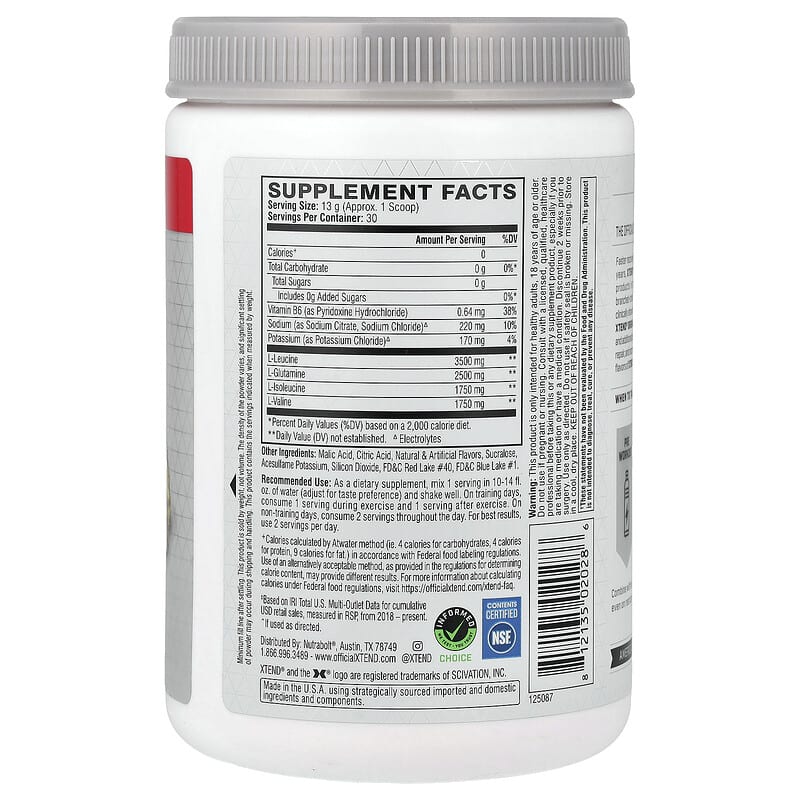 7G BCAA（分岐鎖アミノ酸）、ノックアウトフルーツパンチ、390g（13.8