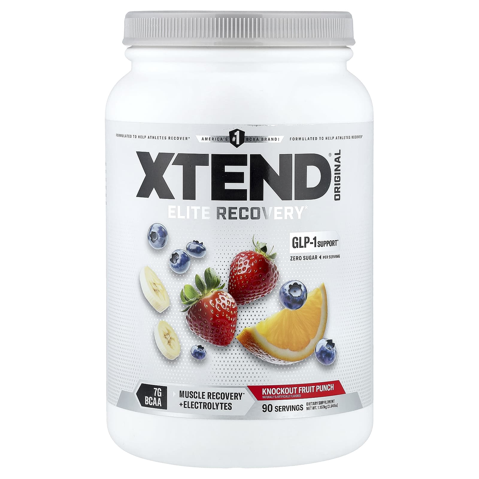 Elite Recovery, Knockout Fruit Punch, 2.64 lb (1.197 kg)
