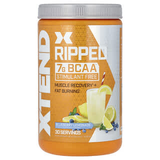 Xtend, Ripped，7G 支鏈胺基酸，藍莓檸檬味，1.09 磅（495 克）