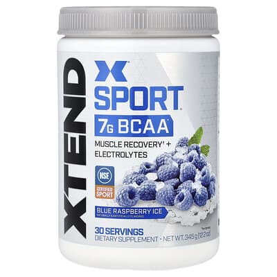 XTEND, Sport®, 7G BCAA, Blue Raspberry Ice, 12.2 oz (345 g)