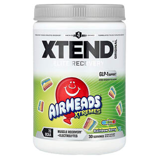 XTEND, The Original 7 G 支链氨基酸，Air Heads Extreme Candy® 彩虹浆果味，16 盎司（447 克）
