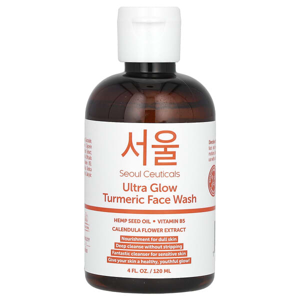 SeoulCeuticals, Ultra Glow Turmeric 페이스 워시, 120ml(4fl oz)
