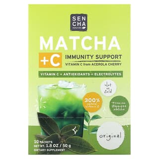 Sencha Naturals, Matcha + C, Original, 10 sachets, 5 g chacun