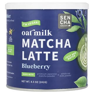 Sencha Naturals, Овсяное молоко Матча латте, голубика, 241 г (8,5 унции)