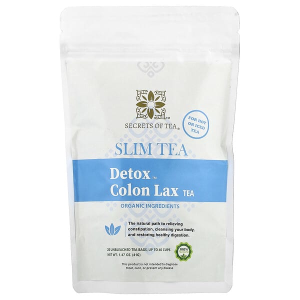 Secrets of Tea Slim Tea, Detox™ Colon Lax Tea, 20 Unbleached Tea Bags, 1.47 oz (41 g)