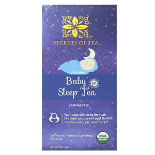 Secrets of Tea, Organic Baby Sleep Tea, Caffeine Free, 20 Tea Bags, 2 oz (57 g)